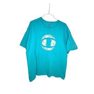 Champion Authentic Athleticwear T-Shirt Mens 2XL Blue Short Sleeve Pullover Tee